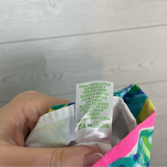 Lilly Pulitzer Brynn Strapless Dress Pink Sunset Print Size 00 - Picture 7 of 7